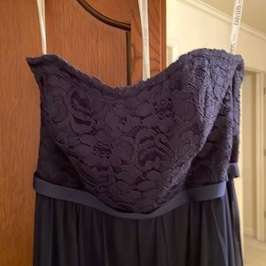 David’s bridal bridesmaid dress size 6 color : Marine